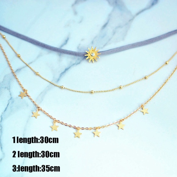 NWT Layered Sun and Stars Choker - Picture 6 of 8